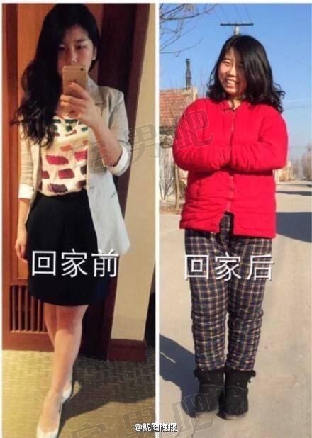 过年前VS过年后 搞笑图片 