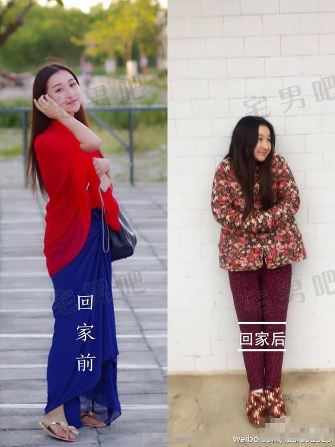 过年前VS过年后 搞笑图片 