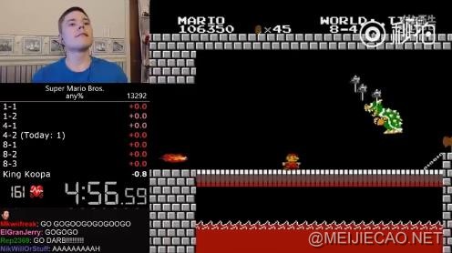 外国一小哥直播《超级玛丽》中竟然不小心打破了最快通关的世界纪录 - 壹悠家